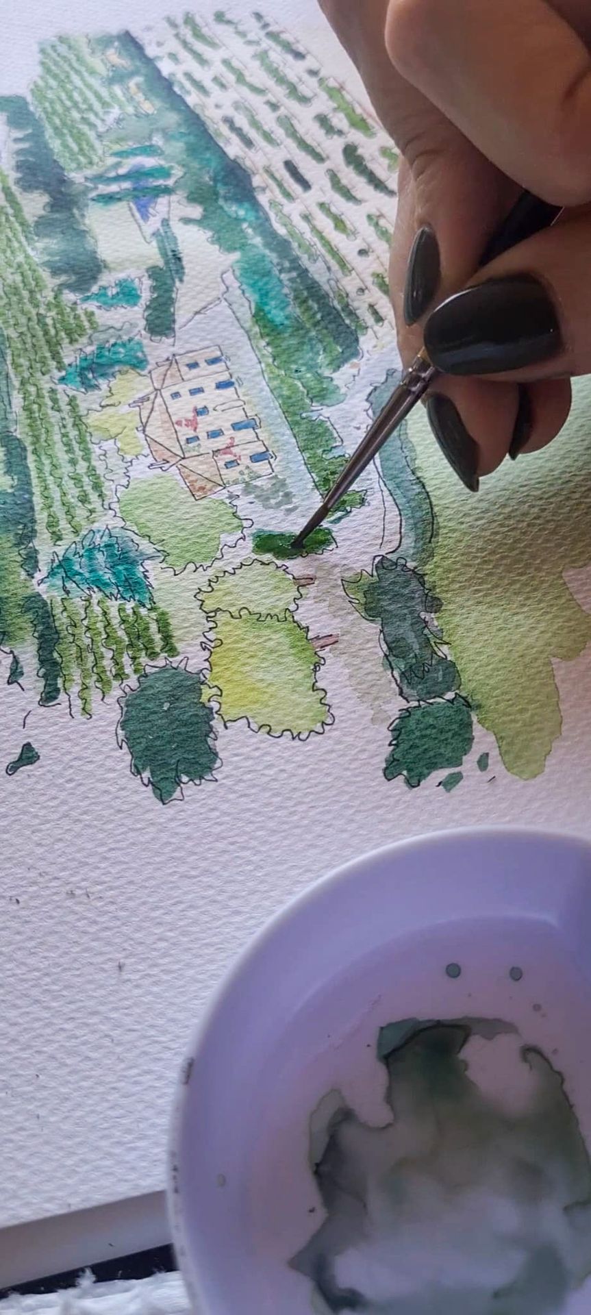dessin à la main aquarelle