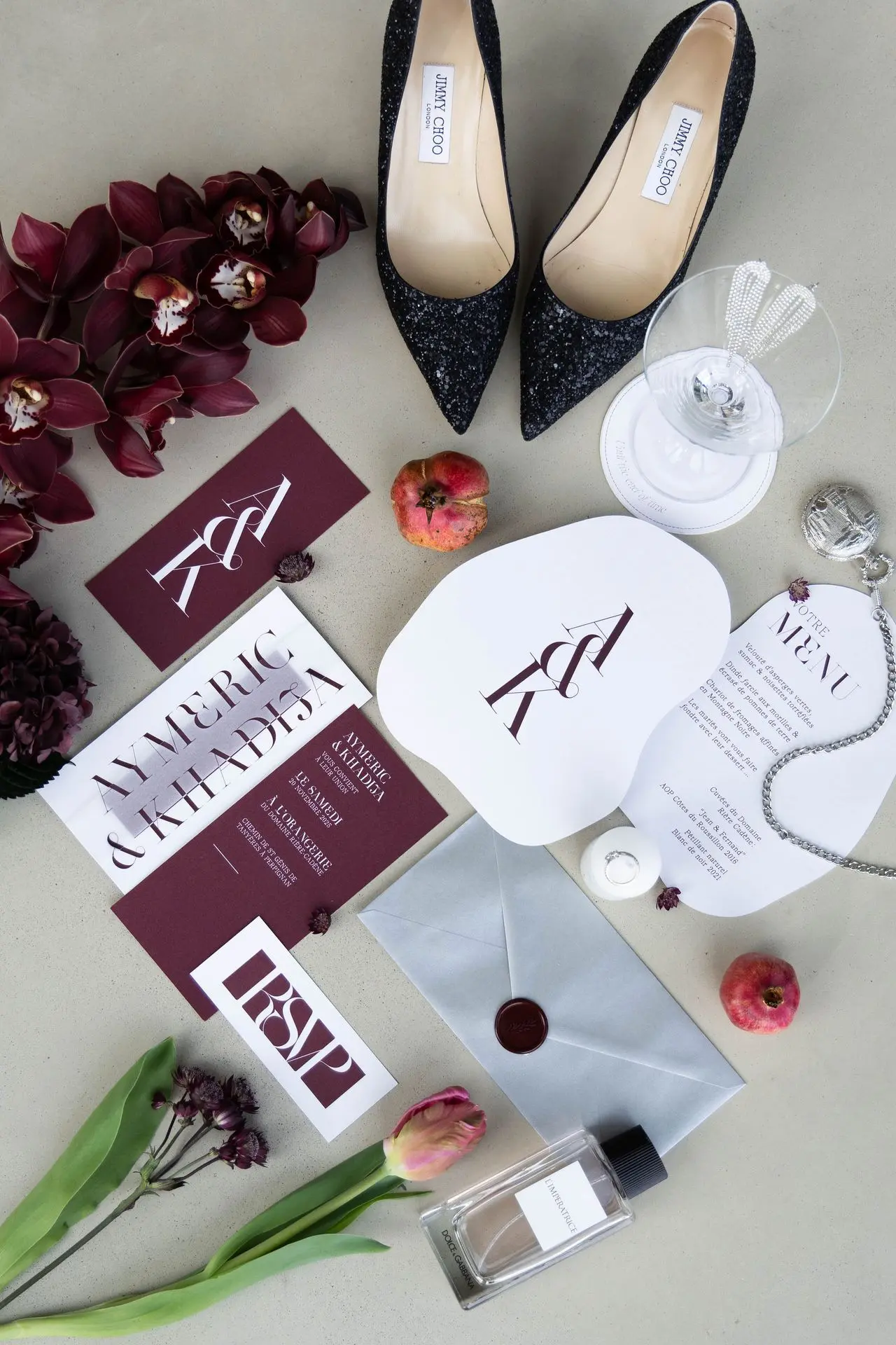 flatlay mariage